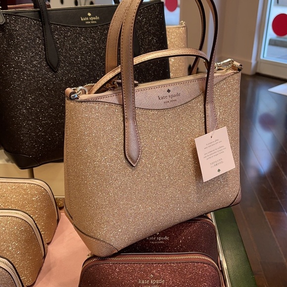 kate spade makeup bolsa glitter